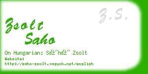 zsolt saho business card